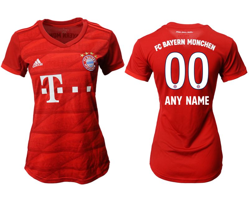 Women 2019-2020 club Bayern Munich home aaa version customized red Soccer Jerseys->ncaa teams->NCAA Jersey